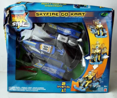 RARO 2001 MAX STEEL 2 em 1 SKYFIRE VEÍCULO DE KART MATTEL NOVO LACRADO! - Imagem 1 de 4