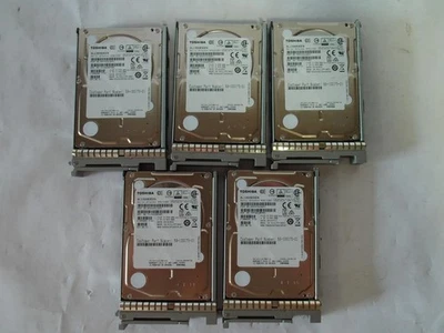*Lot Of 5* Toshiba AL13SXB30EN 300GB 15K 12Gbps 2.5" SAS HDD w/ Caddy (V2191) - Image 1 of 4