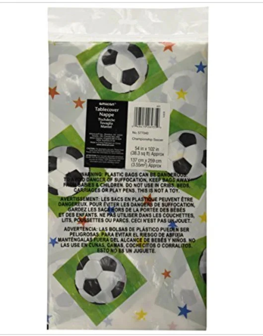 Amscan Soccer Round Table Cover - Colorful Party Decoration For Sports Themed Events - View #2