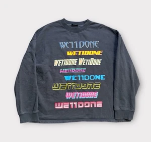 WE11DONE Sweatshirt Erwachsene Größe M grau Pullover Oversized Unisex - Bild 1 von 10