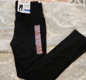 Seven7 Women's Skinny Leg 4-Way Stretch Pull On Legging Ponte Pant Black Small - Picture 1 of 6