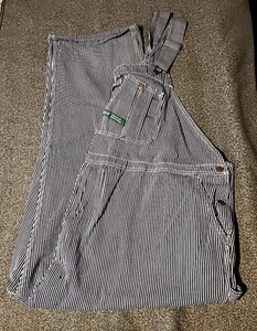 KEY BRAND Overalls Blue Denim Pinstripe Size Men's 56x30 - Picture 1 of 5