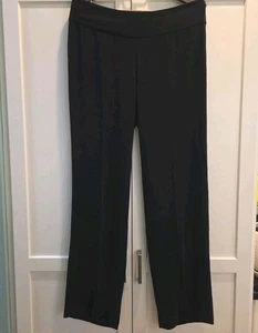 Eileen Fisher kleine 33 x 32 Hose schwarz 100 % Seide seitlicher Reißverschluss volle Länge gebraucht, in einwandfreiem Zustand - Bild 1 von 6