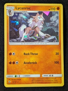 Lycanroc 076/147 - Deck Exclusives Cracked Ice Holo LP Pokemon TCG - Picture 1 of 2