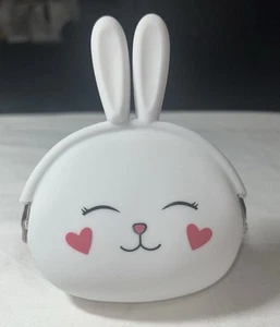 Rabbit Rubber Coin Purse, Super 3" Kids Easter Bunny Silicone - Picture 1 of 6