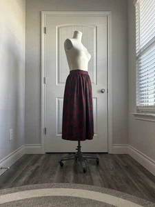 Vintage Jones New York Paisley Wool Challis Autumn Paisley Skirt Pockets Small - Picture 1 of 13