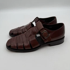 Mezlan Diablo Herren 12 Braun Leder Fischer Sandalen Freizeitschuhe Hergestellt in Spanien - Bild 1 von 10