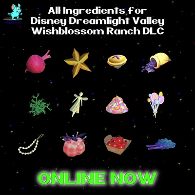 Wishblossom Ranch Cooking Ingredients Disney Dreamlight Valley DLC ❇️ ONLINE ❇️ - Image 1 of 2