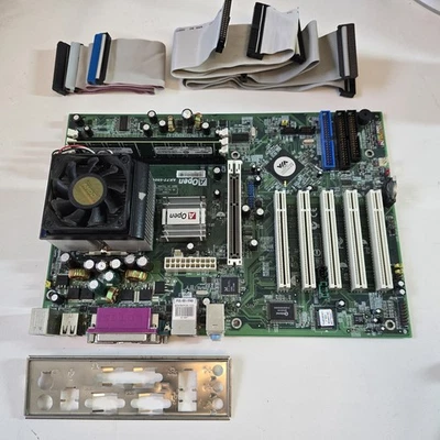 AOpen AK77-600GN Socket 462 Motherboard AGP PCI DDR Athlon XP 3000 1GB BAD CAPS - Image 1 of 4