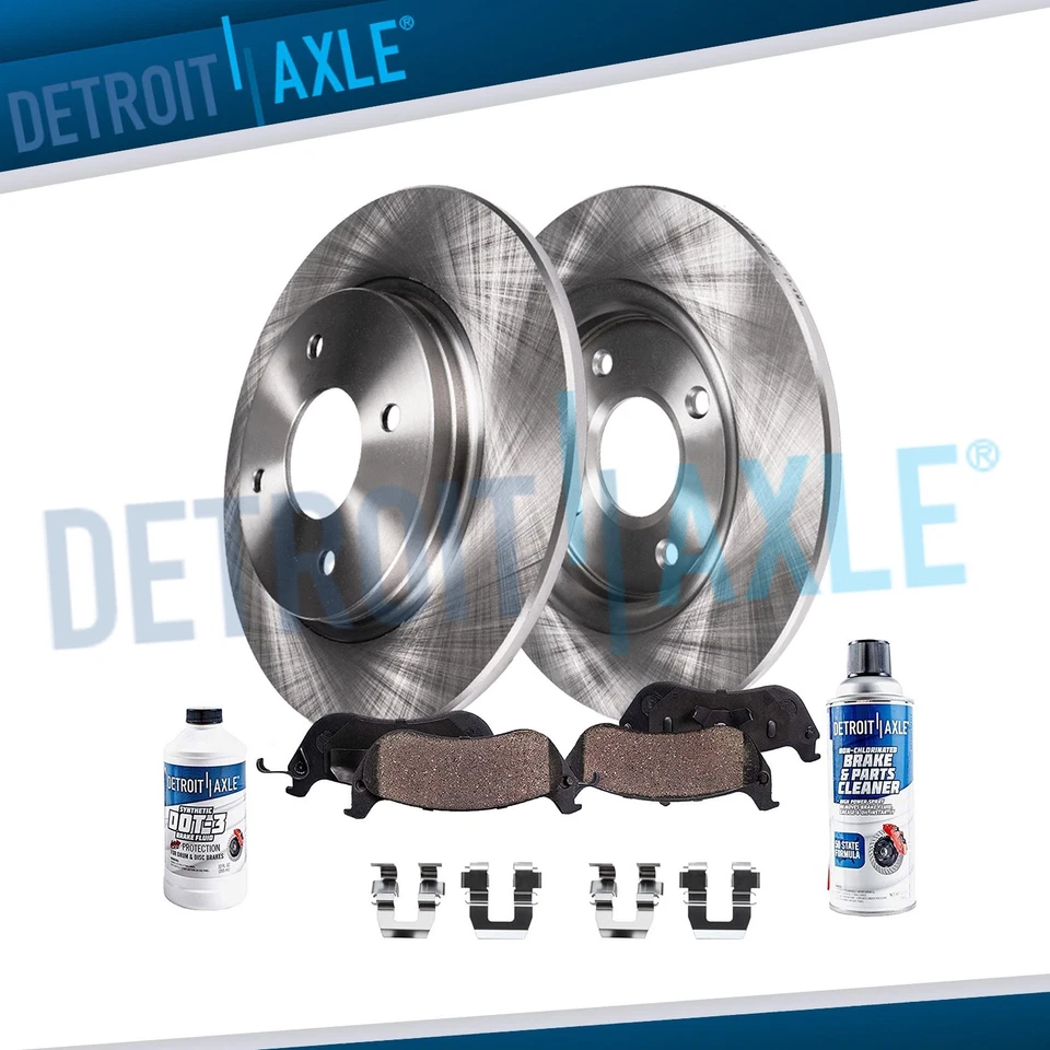 9.65" Rear Disc Brake Rotors Pads for 1991 - 1998 Saturn SC1 SC2 SL1 SL2 SW1 SW2 - Image 1 of 4