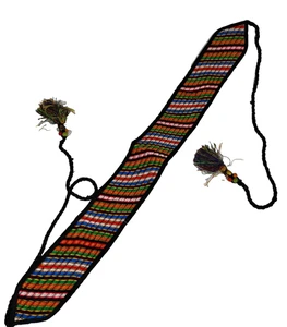 Wide Sash Cummerbun Style 27" x 3" Belt 22" Rope Tassels Dopamine Ethnic Bold - Picture 1 of 19
