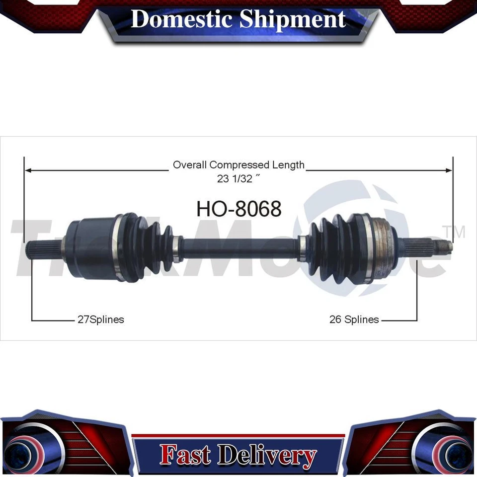 Junta de eje de transmisión TrakMotive delantero izquierdo CV para Acura Integra 1986 1987 1988 Foto 1 de 1