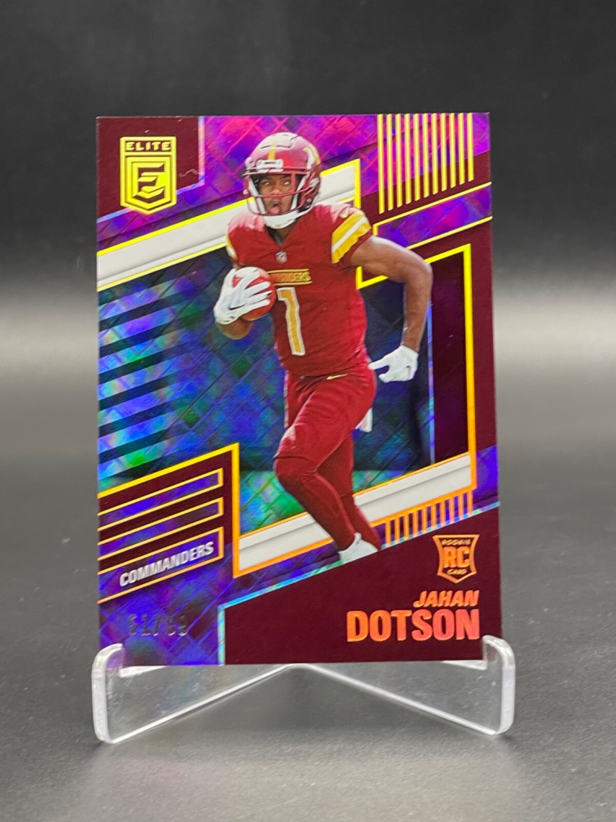 2022 Donruss Elite Football /99 Jahan Dotson Purple Parallel Rookie