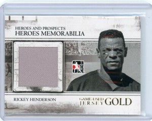 2011 In The Game #HM-26 Rickey Henderson Jersey NM/MT HOF Baseball Card