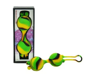 Colourful Camo LANA Uni-Sex Kegel Balls Yellow Personal Massager Kegel Exerciser - Picture 1 of 6