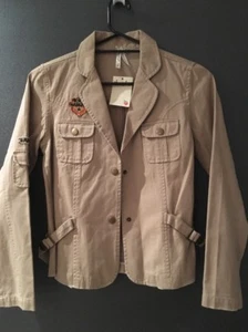 CHERRY LANE Ladies Beige Military Style Fitted Jacket (Size S) NWT - Picture 1 of 12