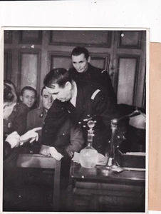 Original Press Photo WW2 Gen Pierre Weiss death penalty Pierre Pucheu 11.3.1944 - Picture 1 of 3