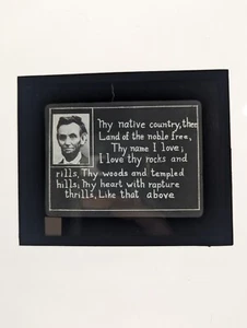 Magic Lantern glass slide Abraham Lincoln with quote saying - Picture 1 of 4