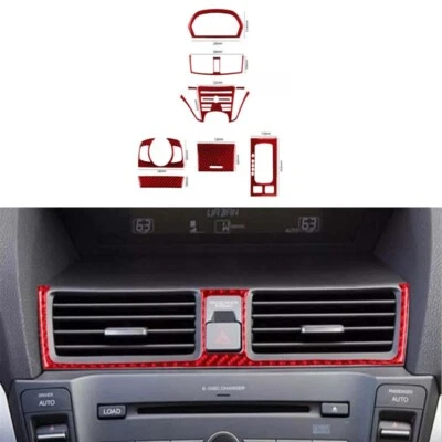 11Pcs Red Carbon Fiber Frame Trim For Acura TL 2009-14 Interior Central Console - Image 1 of 4