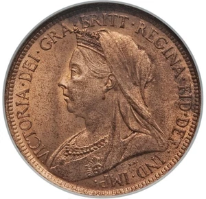1895 GREAT BRITAIN QUEEN VICTORIA BRONZE 1/2 PENNY KM789, S-3962 NGC MS-65 RED - Picture 1 of 4