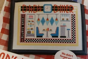 Dad's Diner Retro Kreuzstich Magazin Muster (Q) - Bild 1 von 1