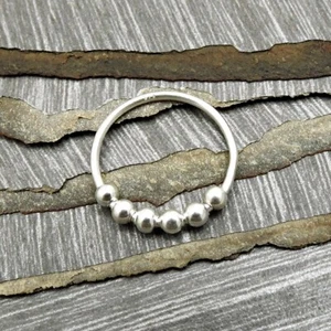 Jewelry 925 Solid Sterling Silver Statement Bohemian Ring Size J 1/2 Y33 - Foto 1 di 7