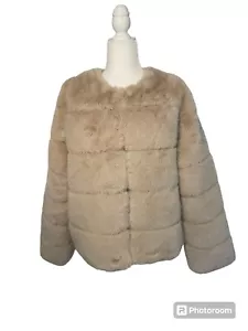 QUENTY PIELIES Faux Fur Coat Women’s Jacket Winter Long Sleeve Overcoat Warm - Picture 1 of 15
