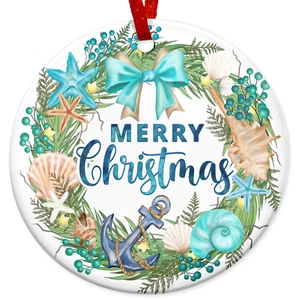 2024 Christmas Ornament Gifts, Beach Decor Gifts for Women, Friend, Christmas Tr - Picture 1 of 5