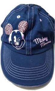 Mütze Disney Jugend blau rosa Mickey Mouse Schmuck bestickt verstellbar Ball Cap  - Bild 1 von 4
