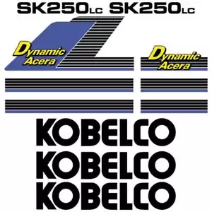 Kobelco SK250LC-6 Decals Dynamic Acera Stickers New Repro Kobelco Decal Kit - Picture 1 of 1