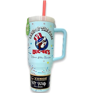 New Buc-ees 4th of July Glow In the Dark Tumbler 40 Oz - Yukon Outfitters - Picture 1 of 4