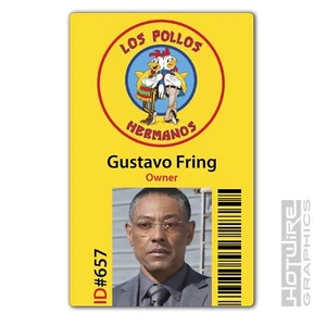 Plastic ID Card (TV Series Prop) - Gustavo Fring BREAKING BAD Los Pollos - Picture 1 of 2