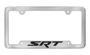 Dodge SRT Chrome Plated Brass Metal License Plate Frame Holder - Picture 1 of 1