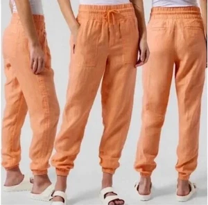 Athleta Cabo Cactus Peach Linen Jogger Size 6 - Picture 1 of 8