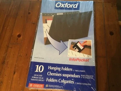 Carpetas de archivos colgantes Oxford tamaño legal estándar verde caja de 10 unidades - NUEVO Foto 1 de 4