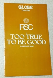 Dec 1975 Too True To Be Good Theatre Playbill Bernard Shaw - Picture 1 of 9
