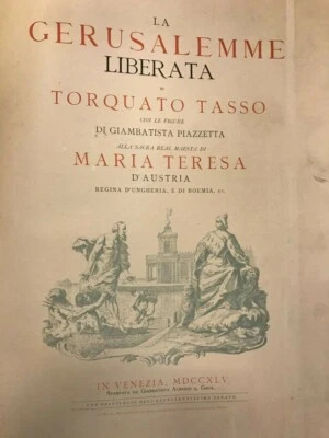 LA GERUSALEMME LIBERATA TREVES 1888 ILL. PIAZZETTA CVPED. - Immagine 1 di 4