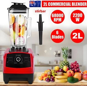 Smoothie Blender 2L Commercial Countertop Blenders Shakes Mixer Juicer Kit Home - Picture 1 of 12