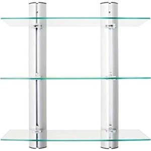 Danya B. Bathroom Shelving Unit Decorative Wall-Mount 3-Tier Adjustable Glass  - Picture 1 of 2