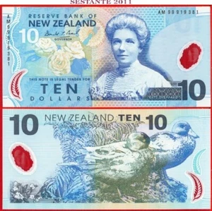 NEW ZEALAND 10 DOLLARS 1999 Polymer P 186a UNC free shipping from 100$ - Picture 1 of 3