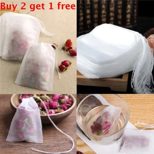 50x Einwegfilter Leer Teebeutel Kraut Lose Schnur Hitzeschichtung Teebeutel 5x7cm - Bild 1 von 11