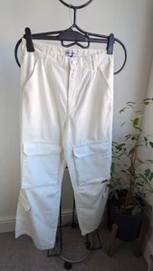 Zara Women's Small White Wide Leg Trousers UK 10 US 6 - 6929/001/251 Size - Picture 1 of 6