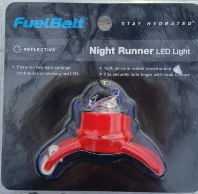FuelBelt Night Runner LED Finger Light Running Reflective Soft Silicone Rubber  - Image 1 of 2