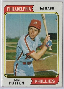 1974 TOPPS #443 TOM HUTTON - PHILADELPHIA PHILLIES - Picture 1 of 1