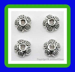 TOP QUALITY! Non Tarnish ARGENTIUM Sterling Silver 9mm Bead Caps (2 bead caps) - Picture 1 of 3