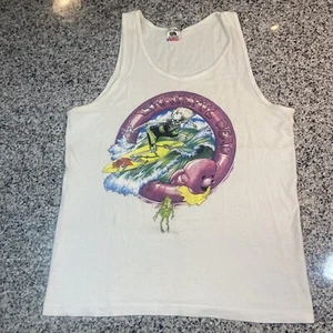 Vintage 1990 Grateful Dead White Brand GDM Licensed Brockum Surf Tank Top - Picture 1 of 10
