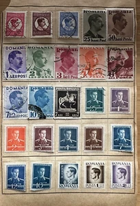 Vintage Approval Sheet from HE Harris Old Stamp Circuit Book S10 Romania Stamps - Picture 1 of 1