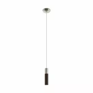 Eglo VILLORA pendant light LED matte nickel, brown, 1-light source - Picture 1 of 2