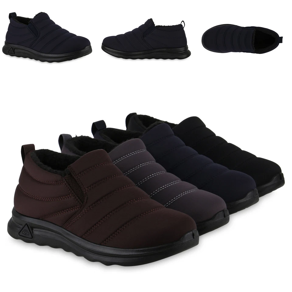 MARKENLOS Herren Warm Gefütterte Winter Boots Stiefeletten Gesteppte Schuhe 841500