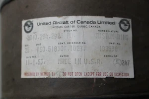 CAN OF 25 EA NOS PRATT & WHITNEY PISTON RINGS P/N: 188538 - Picture 1 of 2